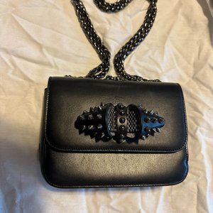 Calfskin Baby Sweety Charity NV Shoulder Bag Black